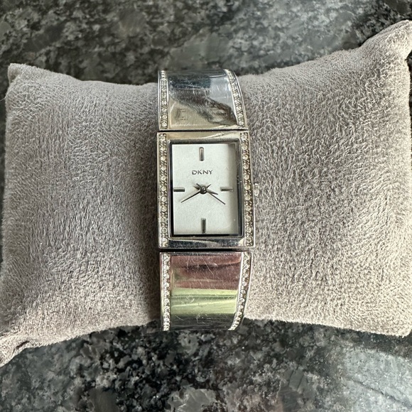 DKNY Silver & Diamond Bracelet Watch